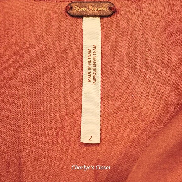 Free People My Lacey Boho-Romantic Velvet Midi Slip Skirt Pink Sz. 2 - Picture 4 of 13